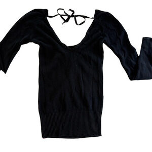 Vintage Women's Lulemon Black Long Sleeve balet knit warm up